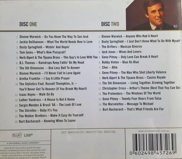 Various - Burt Bacharach & Friends - Gold (2xCD, Comp) - Image 2