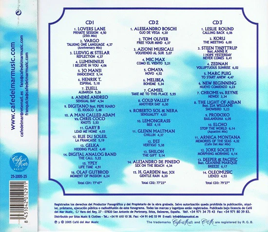 Various - Café Del Mar - 25th Anniversary (1980-2005) (3xCD, Comp) - Image 2