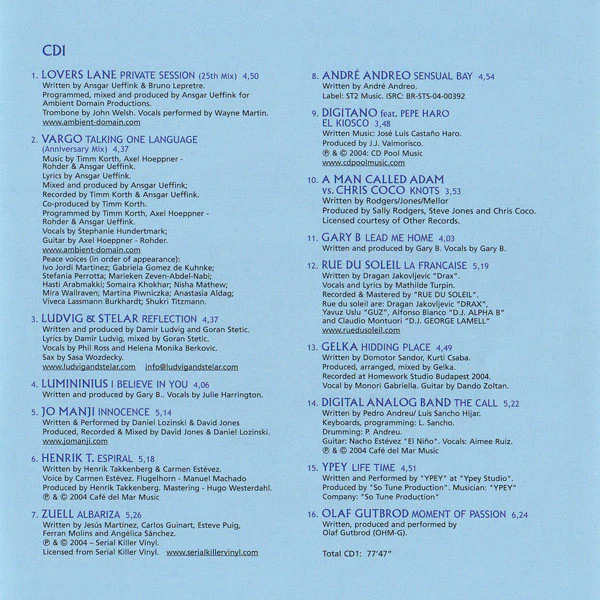 Various - Café Del Mar - 25th Anniversary (1980-2005) (3xCD, Comp) - Image 4