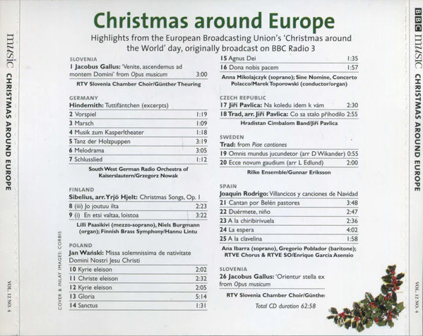 Various - Christmas Around Europe (CD, Album) - Image 4