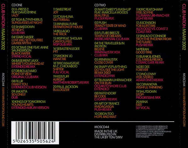 Various - Club Nation Miami 2002 (2xCD, Comp, Mixed) - Image 2