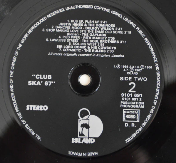 Various - Club Ska '67 (LP, Comp) - Image 3