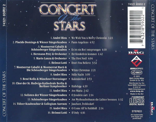 Various - Concert Of The Stars (CD, Comp) - Image 2