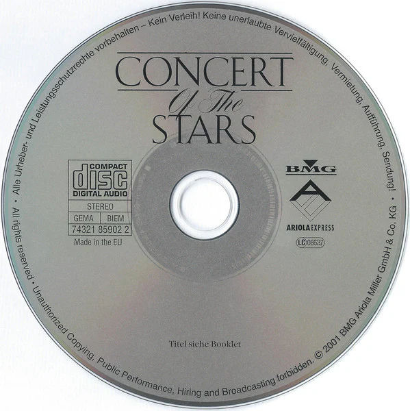 Various - Concert Of The Stars (CD, Comp) - Image 4