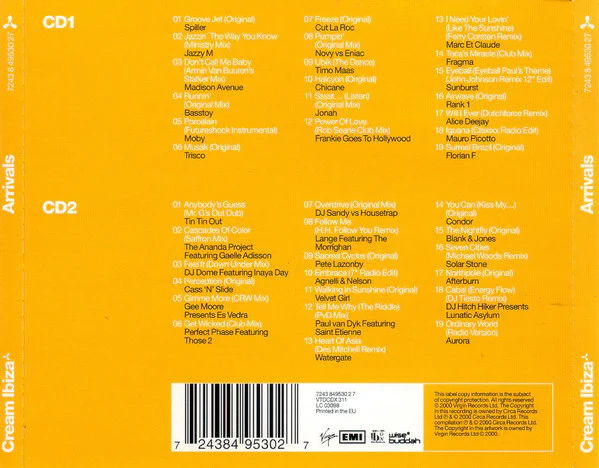 Various - Cream Ibiza - Arrivals (2xCD, Comp, Mixed) - Image 3