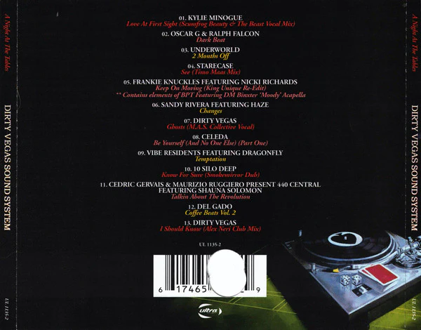 Various - Dirty Vegas Sound System - A Night At The Tables (CD, Mixed) - Image 3