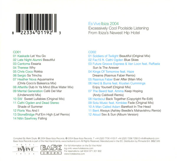 Various - Es Vive Ibiza 2004 (2xCD, Comp) - Image 2