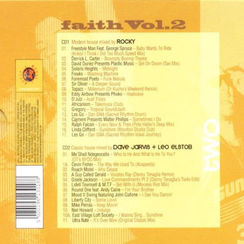Various - Faith Vol. 2 (House Classics Past & Present) (2xCD, Mixed) - Image 2