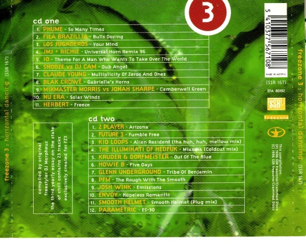 Various - Freezone 3 : Horizontal Dancing (2xCD, Comp, P/Mixed) - Image 2
