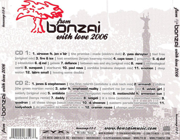 Various - From Bonzai With Love 2006 (2xCD, Comp) - Image 3