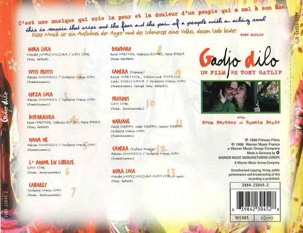 Various - Gadjo Dilo - Un Film De Tony Gatlif (CD, Comp) - Image 2