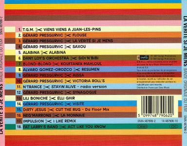Various, Gérard Presgurvic - La Vérité Si Je Mens ! (Bande Originale Du Film) (CD) - Image 2