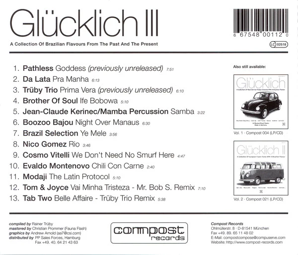 Various - Glücklich III (A Collection Of Brazilian Flavours From The Past And The Present) (CD, Comp) - Image 2