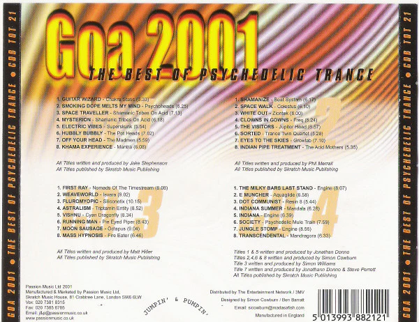 Various - Goa 2001 - The Best Of Psychedelic Trance (4xCD, Comp) - Image 2