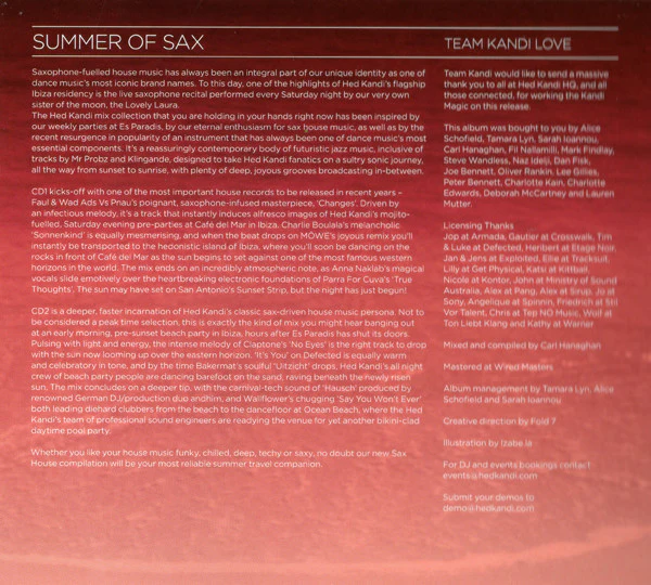 Various - Hed Kandi: Summer Of Sax (2xCD, Comp, Mixed) - Image 3