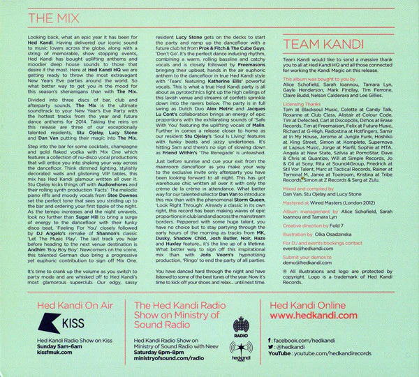 Various - Hed Kandi: The Mix 2014 (3xCD, Comp, Mixed) - Image 4