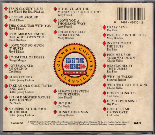 Various - Honky Tonk Heroes (CD, Comp) - Image 2