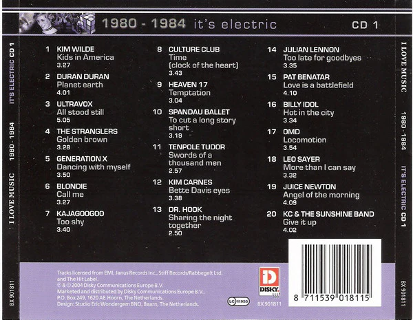 Various - I Love Music 1980 - 1984 (It's Electric) (Box + 3xCD, Comp) - Image 4