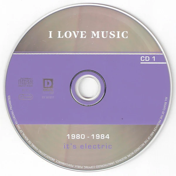Various - I Love Music 1980 - 1984 (It's Electric) (Box + 3xCD, Comp) - Image 5