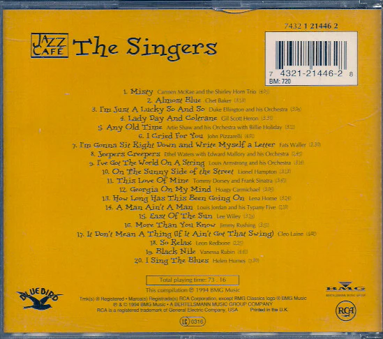 Various - Jazz Cafe - The Singers (CD, Comp, RM) - Image 2