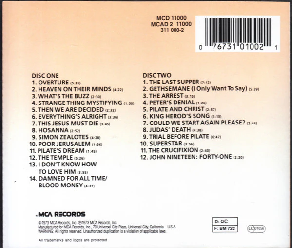 Various - Jesus Christ Superstar (The Original Motion Picture Sound Track Album) (2xCD, Album, RE) - Image 2