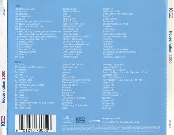 Various - Kiss House Nation 2000 (2xCD, Comp) - Image 2