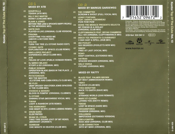 Various - Kontor - Top Of The Clubs Volume 10 (2xCD, Comp, Mixed) - Image 2