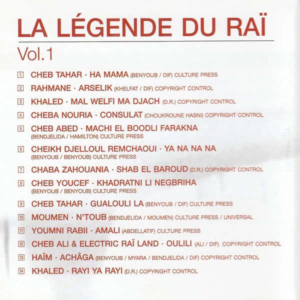 Various - La Légende Du Raï Vol. 1 (CD, Comp) - Image 2