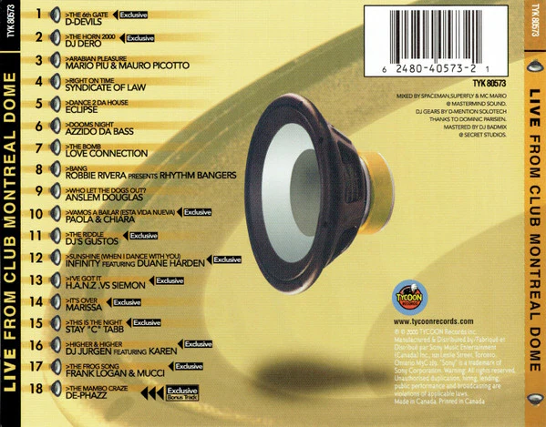 Various - Live From Club Montreal Dome (CD, Mixed) - Image 2