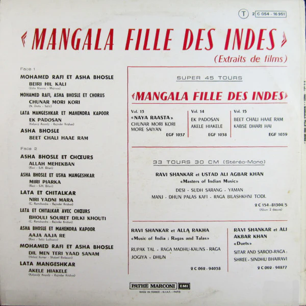 Various - Mangala Fille Des Indes (Extraits De Films) (LP, Comp) - Image 2