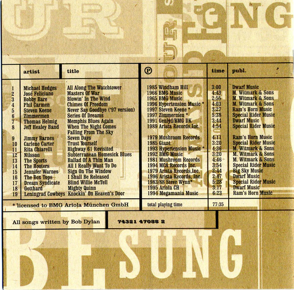 Various - May Your Song Always Be Sung - The Songs Of Bob Dylan (CD, Comp) - Image 4