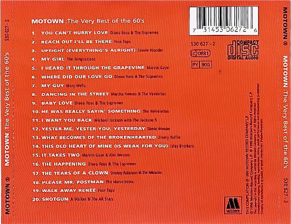 Various - Motown: The Very Best Of The 60's (CD, Comp) - Image 3