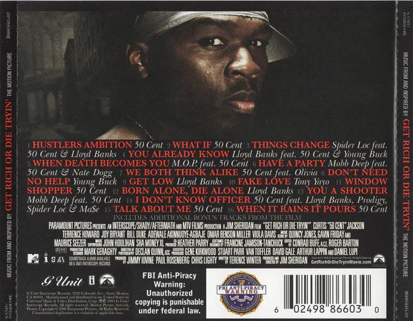Various - Music From And Inspired By Get Rich Or Die Tryin' The Motion Picture (CD, Comp) - Image 5