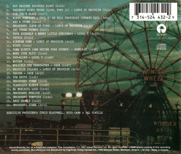 Various - Music From The Original Motion Picture - Gravesend (CD, Album) - Image 2