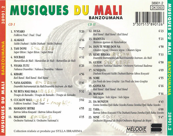 Various - Musiques Du Mali - Banzoumana (2xCD, Comp) - Image 3