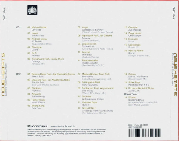 Various - Neue Heimat 5 (Electronic Music Made In Germany) (2xCD, Comp, Mixed) - Image 2