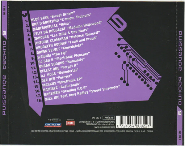 Various - Puissance Techno 9 (CD, Comp) - Image 2
