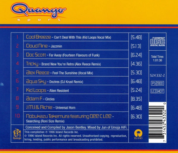 Various - Quango Sport (CD, Mixed) - Image 3