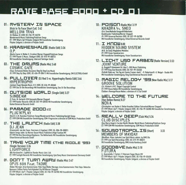 Various - RaveBase 2000 (2xCD, Comp) - Image 3