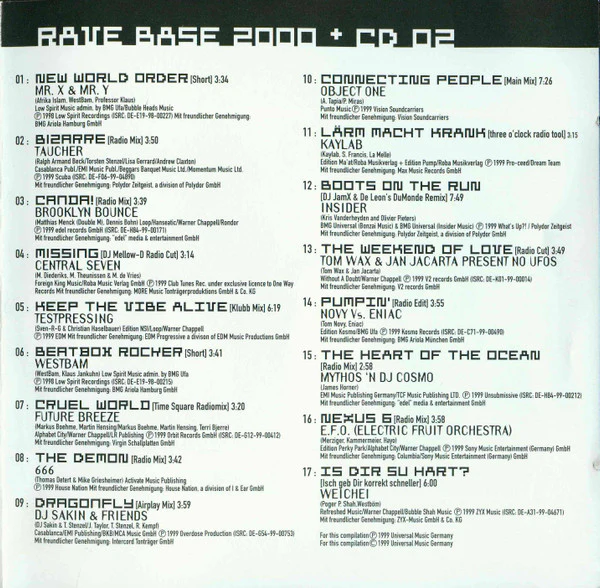 Various - RaveBase 2000 (2xCD, Comp) - Image 4