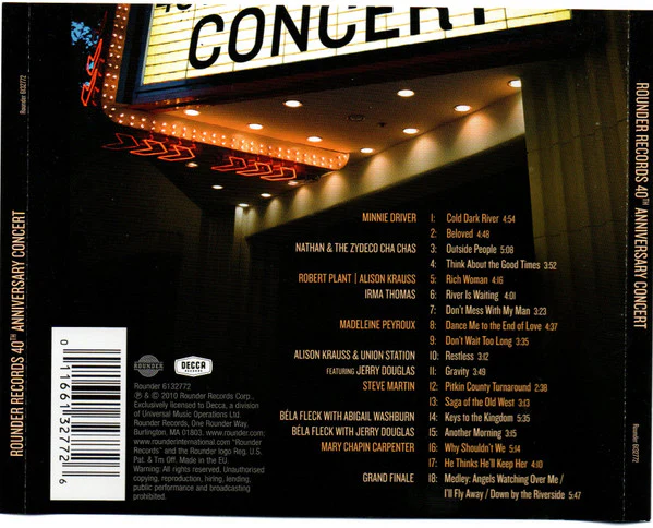 Various - Rounder Records 40th Anniversary Concert (CD, Album) - Image 2