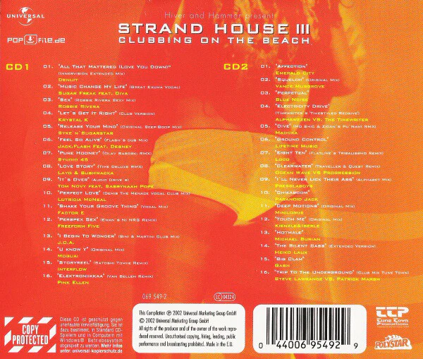 Various - Strand House III - Clubbing On The Beach (2xCD, Comp, Copy Prot., Mixed) - Image 2