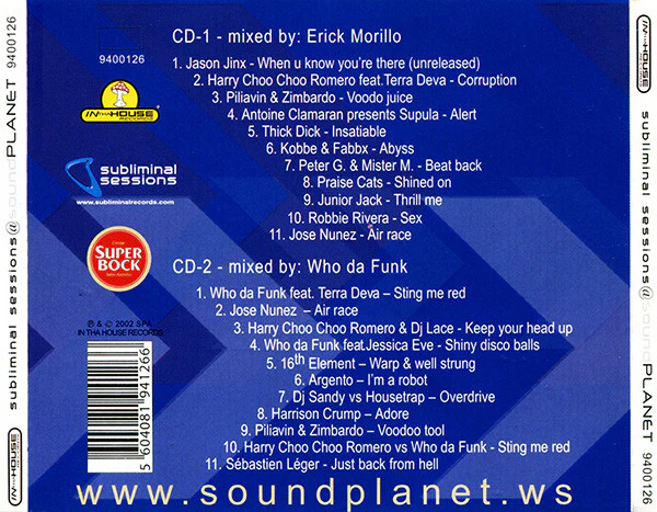 Various - Subliminal Sessions @ Sound Planet (2xCD) - Image 2