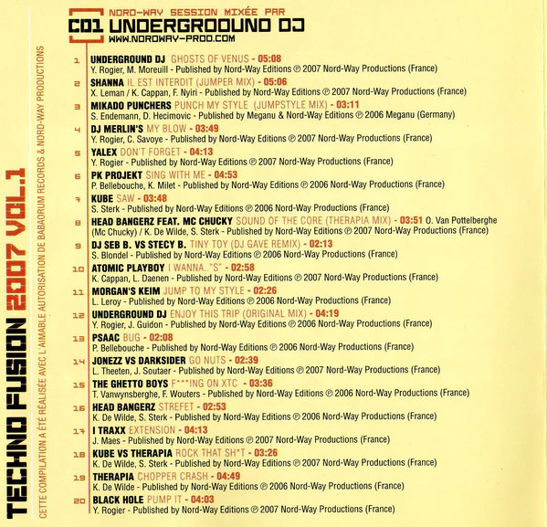 Various - Techno Fusion 2007 Vol.1 (2xCD, Comp, Mixed) - Image 2