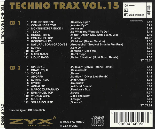 Various - Techno Trax Vol. 15 (2xCD, Comp) - Image 4