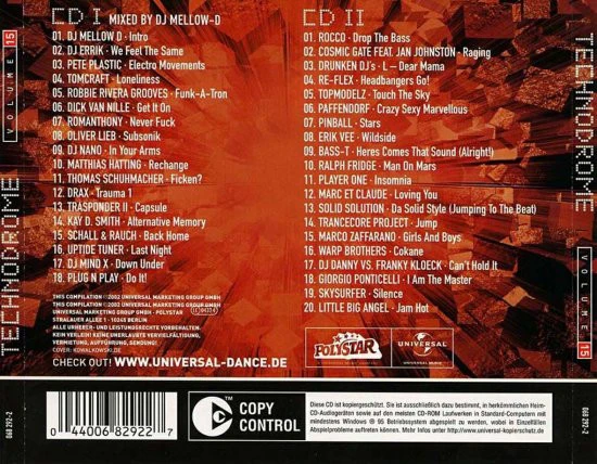 Various - Technodrome Volume 15 (CD, Copy Prot., Mixed + CD, Comp, Copy Prot.) - Image 2