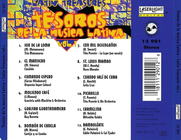 Various - Tesoros De La Musica Latina Vol.1 (CD, Comp) - Image 2