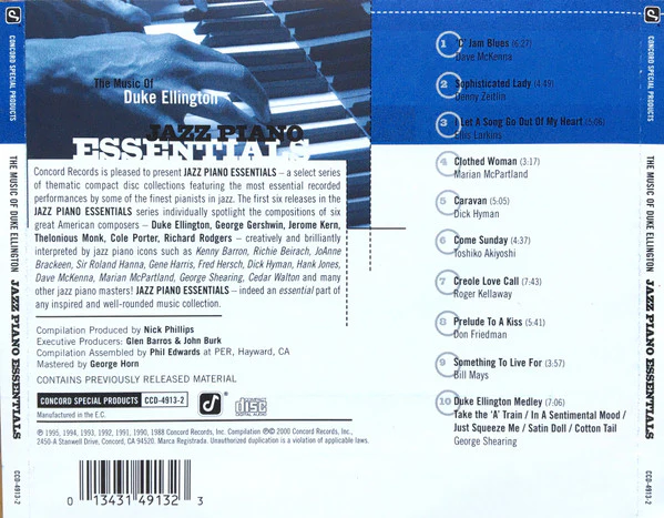 Various - The Music Of Duke Ellington: Jazz Piano Essentials (CD, Comp) - Image 2