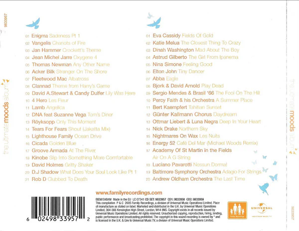 Various - The Ultimate Moods Album (2xCD, Comp) - Image 2