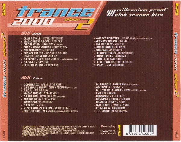 Various - Trance 2000 Volume 2 (2xCD, Mixed) - Image 2
